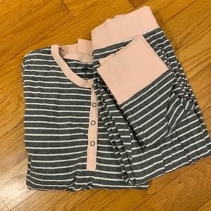 Kids Gray and Pink Pajama Set